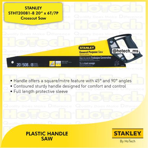 [EZM.5600591] STANLEY | STHT20081-8 20” x 6T/7P Crosscut Saw | Gergaji Tangan