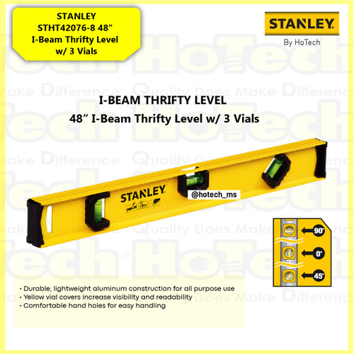 [EZM.5600617] STANLEY | STHT42076-8 48” I-Beam Thrifty | Alat Ukur