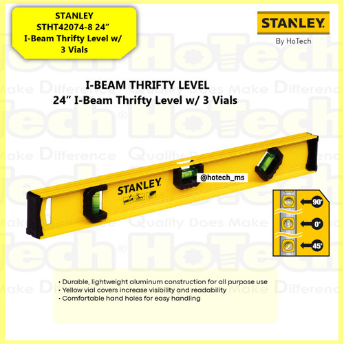 [EZM.5600618] STANLEY | STHT42074-8 24” I-Beam Thrifty | Alat Ukur