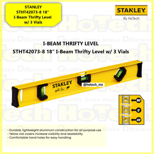 [EZM.5600619] STANLEY | STHT42073-8 18” I-Beam Thrifty | Alat Ukur