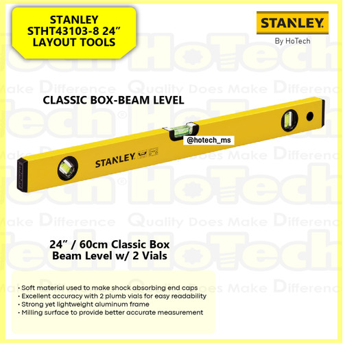 [EZM.5600621] STANLEY | STHT43103-8 24” / 60cm Classic Box Beam | Alat Ukur