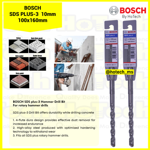 [EZM.5600633] Mata Bor Beton BOSCH SDS Plus-3 10mm | size 10 x 100 x 160 mm