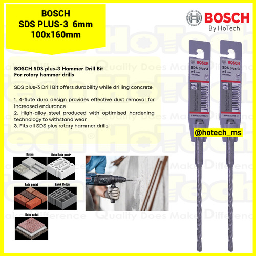 [EZM.5600634] Mata Bor Beton SDS Plus-3 6mm | size 6 x 100 x 160 mm | BOSCH