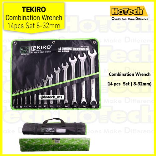 [EZM.5600636] Combination Wrench Set 8-32mm 14 Pcs | Tekiro | Kunci Ring Pas Set