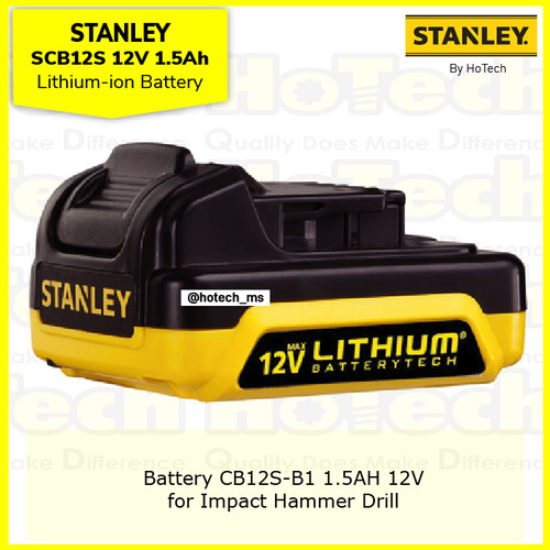 [EZM.5600642] STANLEY | Battery SCB12S 12V 1.5Ah | 12V Battery Hammer Drill | Mesin