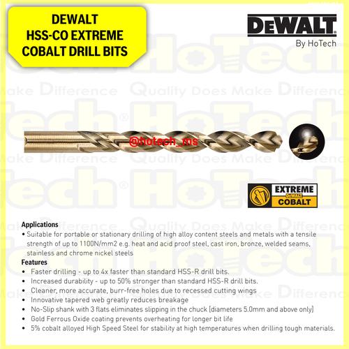 [EZM.5600650] DEWALT | DT5538-QZ HSS Cobalt Metal Drill Bit| Mata Bor