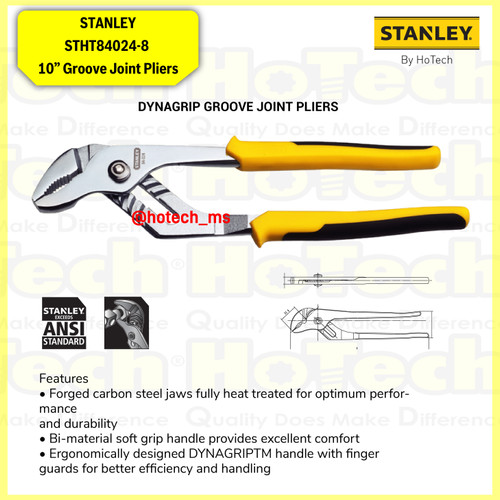 [EZM.5600666] STANLEY|STHT84024-8 10” Groove Joint Pliers|Tang
