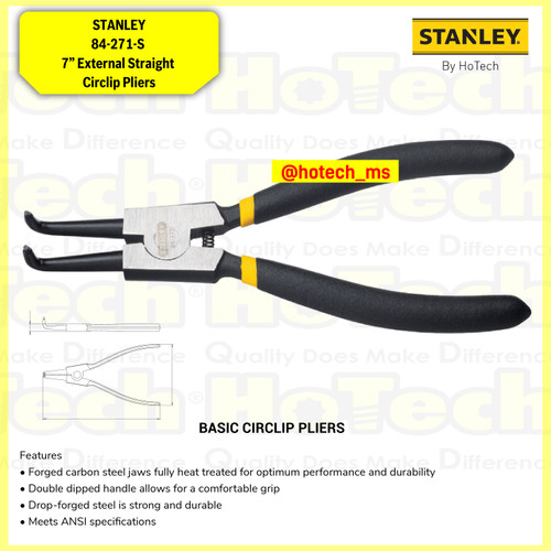 [EZM.5600668] STANLEY | 84-271-S 7” External Straight Circlip Pliers|Tang