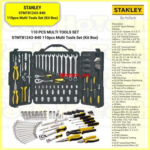 [EZM.5600681] STANLEY|STMT81243-840 110pcs Multi Tools Set (Kit Box)|Tool Box