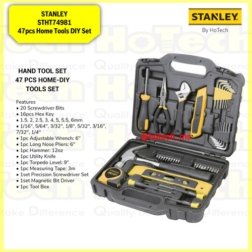 [EZM.5600682] STANLEY| STHT74981 | 47pcs Home Tools DIY Set|Tools Box