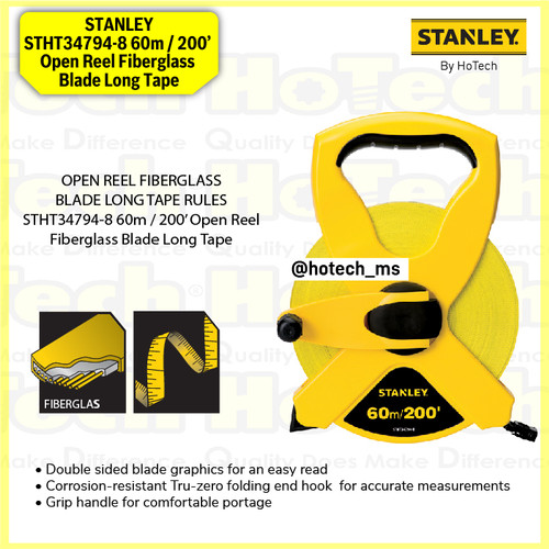 [EZM.5600684] STANLEY | STHT34794-8 60m |200’ Open Reel Fiberglass Blade|Meteran