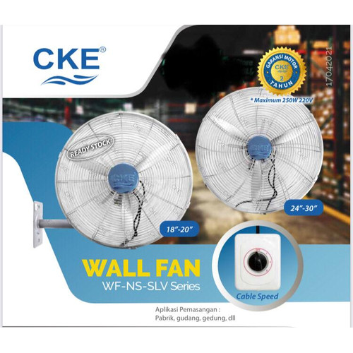 [EZM.5600706] Industrial Wall Fan 24" | CKE | Kipas Angin Dinding Tembok Industri