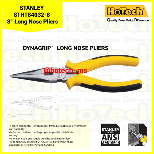 [EZM.5600710] STANLEY STHT84031-8 6” Dynagrip Long Nose Pliers