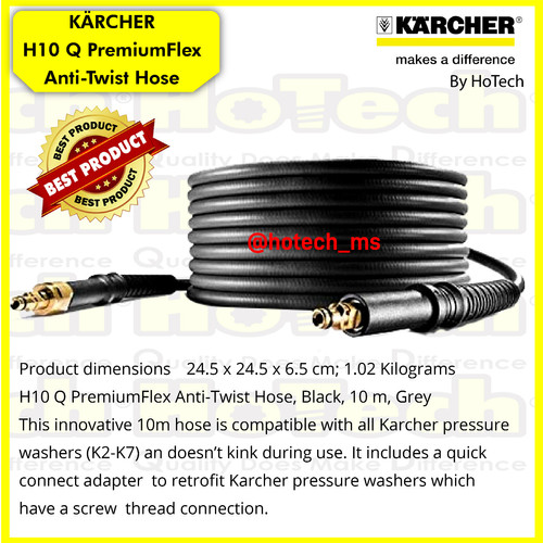[EZM.5600718] Karcher H 10 Q FLEX PremiumFlex ANTI TWIST For High Pressure Cleaner