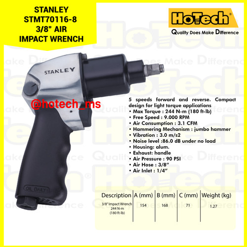 [EZM.5600728] STANLEY | STMT70116-AIR IMPACT WRENCH 8 3/8”