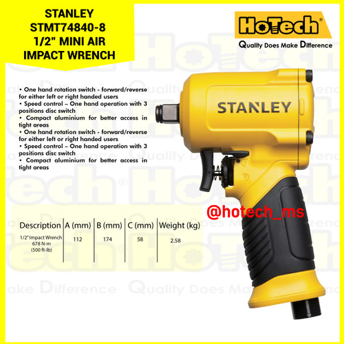 [EZM.5600737] STANLEY |STMT74840-MINI AIR IMPACT WRENCH 8 1/2”