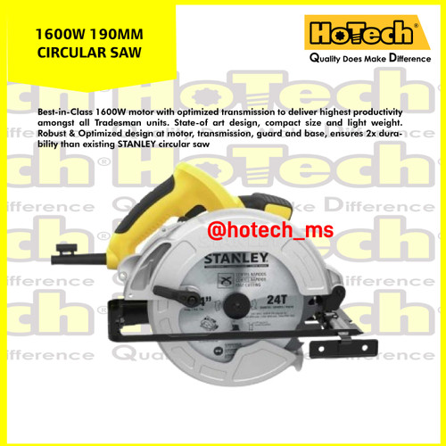 [EZM.5600744] STANLEY | SC16 1600W 190MM | CIRCULAR SAW