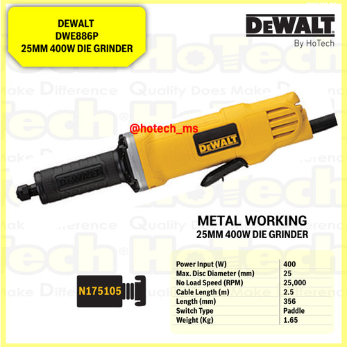 [EZM.5600749] DEWALT 6mm 400W Die Grinder Paddle Switch| DWE886P