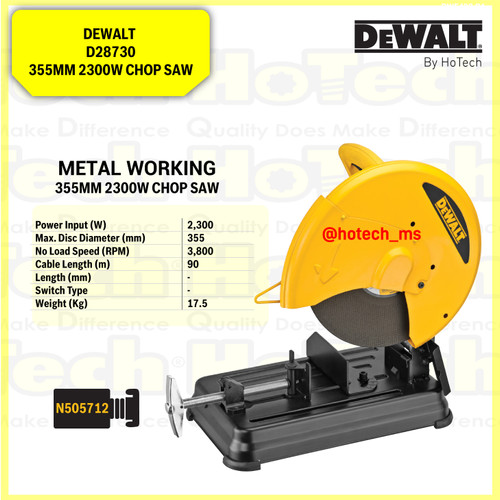 [EZM.5600750] DEWALT 355mm Chop Saw | D28730 | Gergaji Listrik