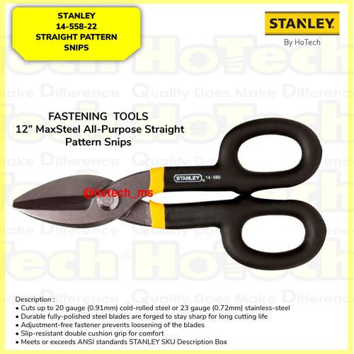 [EZM.5600752] STANLEY Cutting Tool|14-558-22 12” MaxSteel All-Purpose Straight