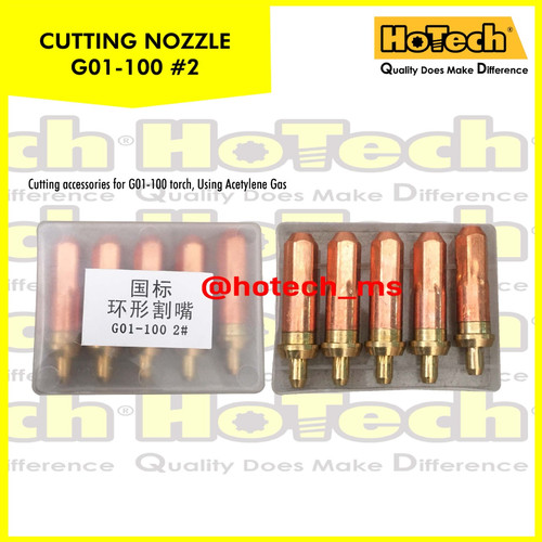 [EZM.5600797] Cutting Nozzle Acetylene Type G01-100 #2 | Cutting Tip Acet Type G