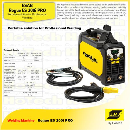 [EZM.5600811] Mesin Las ESAB Rogue ES 200i PRO| ARC200 | MMA Welding Machine | MMA 200A Welding Machine Rogue ES 200i Pro