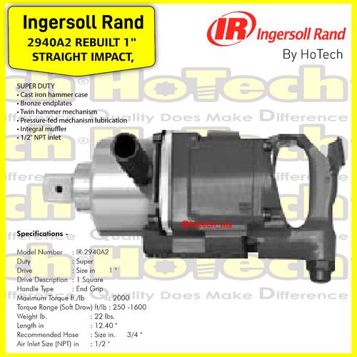 [EZM.5600821] Ingersoll Rand | 2940A2 | Air Tool Impact Wrench 1" Square | IR 2940A2