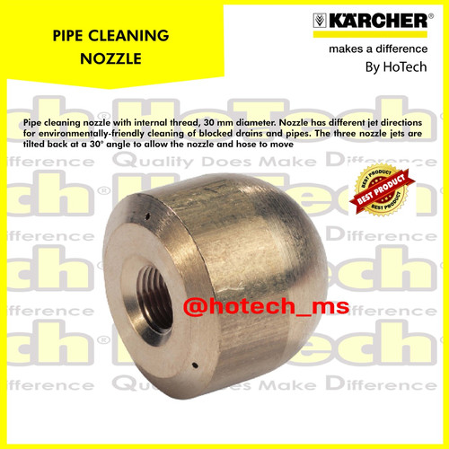 [EZM.5600844] Karcher Pipe Cleaning Nozzle 050 For Pipe Cleaning Hose Pressure