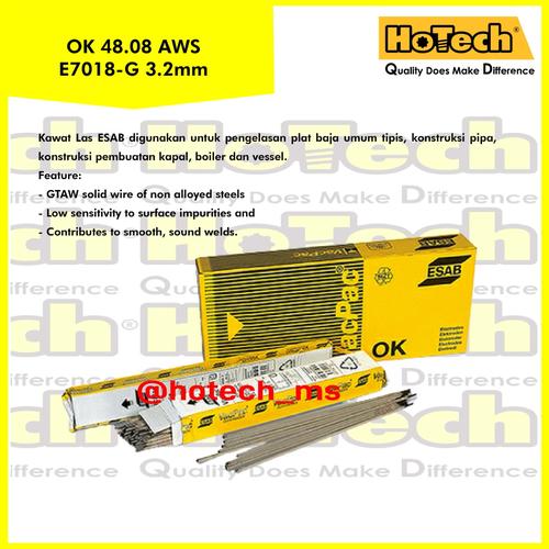 [EZM.5600857] ESAB OK 48.08 | AWS E7018-G | Size 3.2mm x 400mm | Welding Electrode