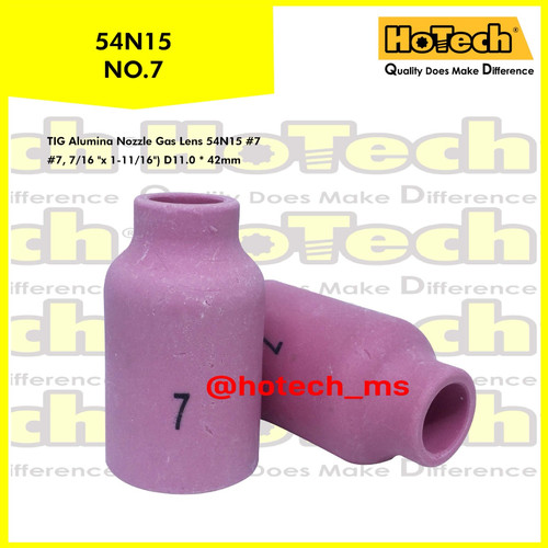 [EZM.5600861] Gas Lens Alumina Ceramic Nozzle 7/16'' 54N15 No. 7 For Tig Torch