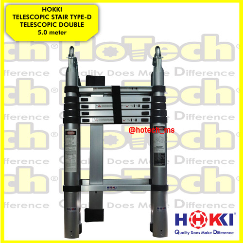 [EZM.5600865] Tangga Lipat Teleskopik Double With Finger Protection 5.0M |Telescopic