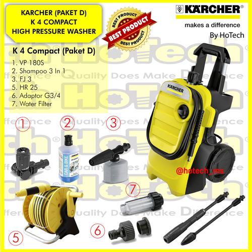 [EZM.5600871] Karcher High Pressure Washer K 4 COMPACT 1800 Watt 130 Bar - Paket D
