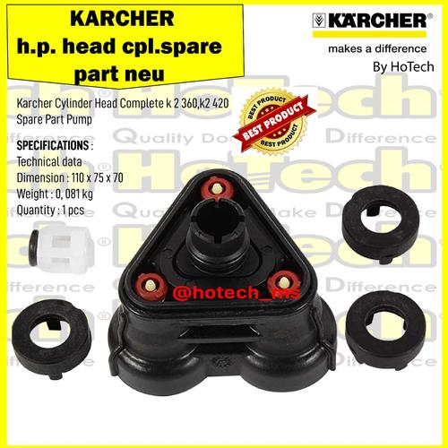 [EZM.5600878] Karcher Cylinder Head H.P. Head CPL For High Pressure Washer