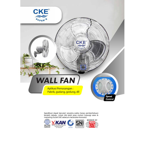 [EZM.5600887] Industrial Wall Fan 20" | CKE | Kipas Angin Dinding Tembok Industri
