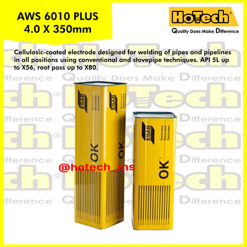 [EZM.5600900] Esab PIPEWELD 6010 PLUS size 4.0 x 350mm Stick SMAW Welding Electrode
