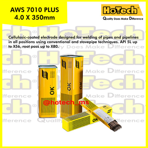 [EZM.5600902] Esab PIPEWELD 7010 PLUS size 4.0 x 350mm Stick SMAW Welding Electrode