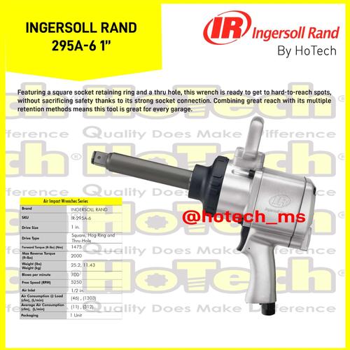 [EZM.5600905] Ingersoll Rand 295A-6 1" Sq Impact Wrench | IR 295A-6 1" Dr Anvil 6"