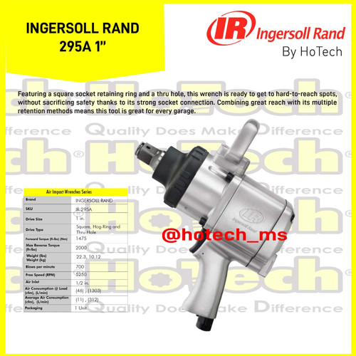 [EZM.5600906] Ingersoll Rand 295A 1" Sq Impact Wrench | IR 295A 1" Dr Impact Wrench