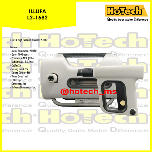 [EZM.5600924] High Pressure Cleaner Mesin Steam Cuci Mobil Motor AC ILLUFA L2-1682