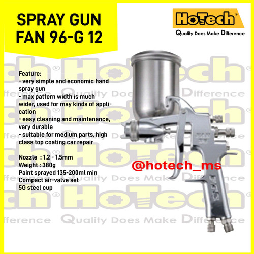[EZM.5600929] Spray Panting Gun Tabung Atas | Spray Gun Fan 96-G 12 | FTS Japan