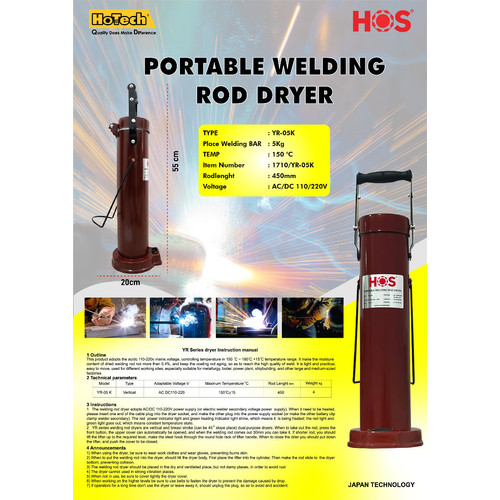 [EZM.5600933] Ing Electrode Dryer / Oven Termos Pengering Kawat Las 5kg 5 kg