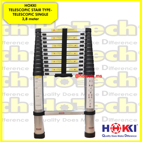 [EZM.5600940] Tangga Teleskopik With Finger Protection 3.8M | Tangga Telescopic 3.8M