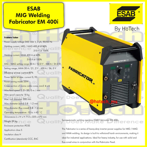 [EZM.5600944] ESAB WELDING MIG FABRICATOR EM 400i & FEED 364 | GMAW Welding Machine
