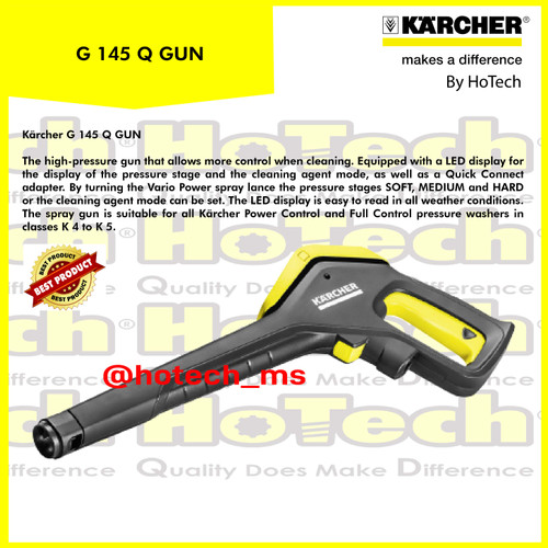[EZM.5600948] Karcher Trigger Gun G 145 Q LED Gun For High Pressure Washer