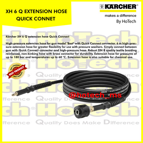 [EZM.5600949] Karcher XH 6 Q EXTENSION HOSE Quick Connect For High Pressure Washer