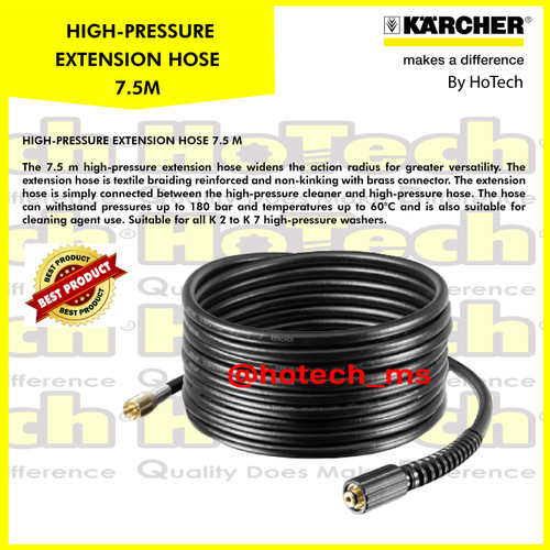 [EZM.5600950] Karcher HIGH-PRESSURE EXTENSION HOSE 7.5 M | Sambungan Selang Pressure