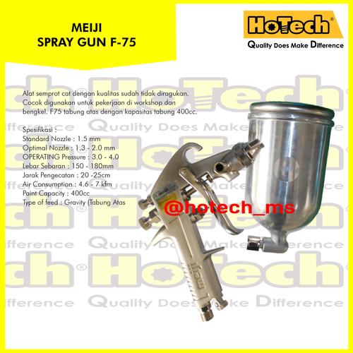 [EZM.5600959] Spray Panting Gun / Spit Cat MEIJI F75 Tabung Atas | Spray Gun Meiji