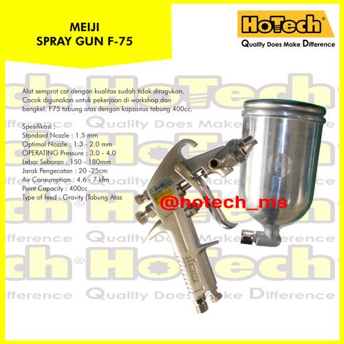 [EZM.5600959] Spray Panting Gun / Spit Cat MEIJI F75 Tabung Atas | Spray Gun Meiji