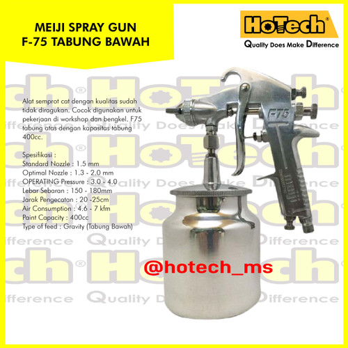 [EZM.5600960] Spray Panting Gun / Spit Cat MEIJI F75 Tabung Bawah | Spray Gun Meiji