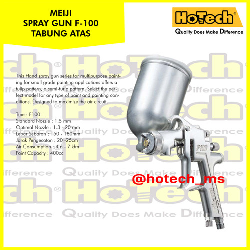 [EZM.5600961] Spray Gun Meiji F100 F 100 Tabung Atas Super Taiwan